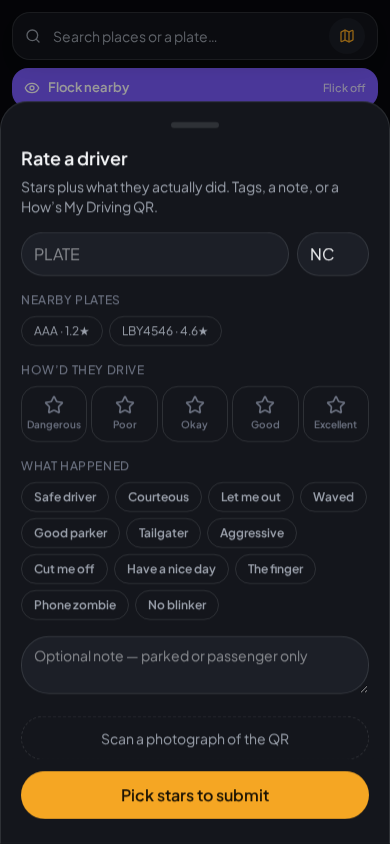 Rate a driver